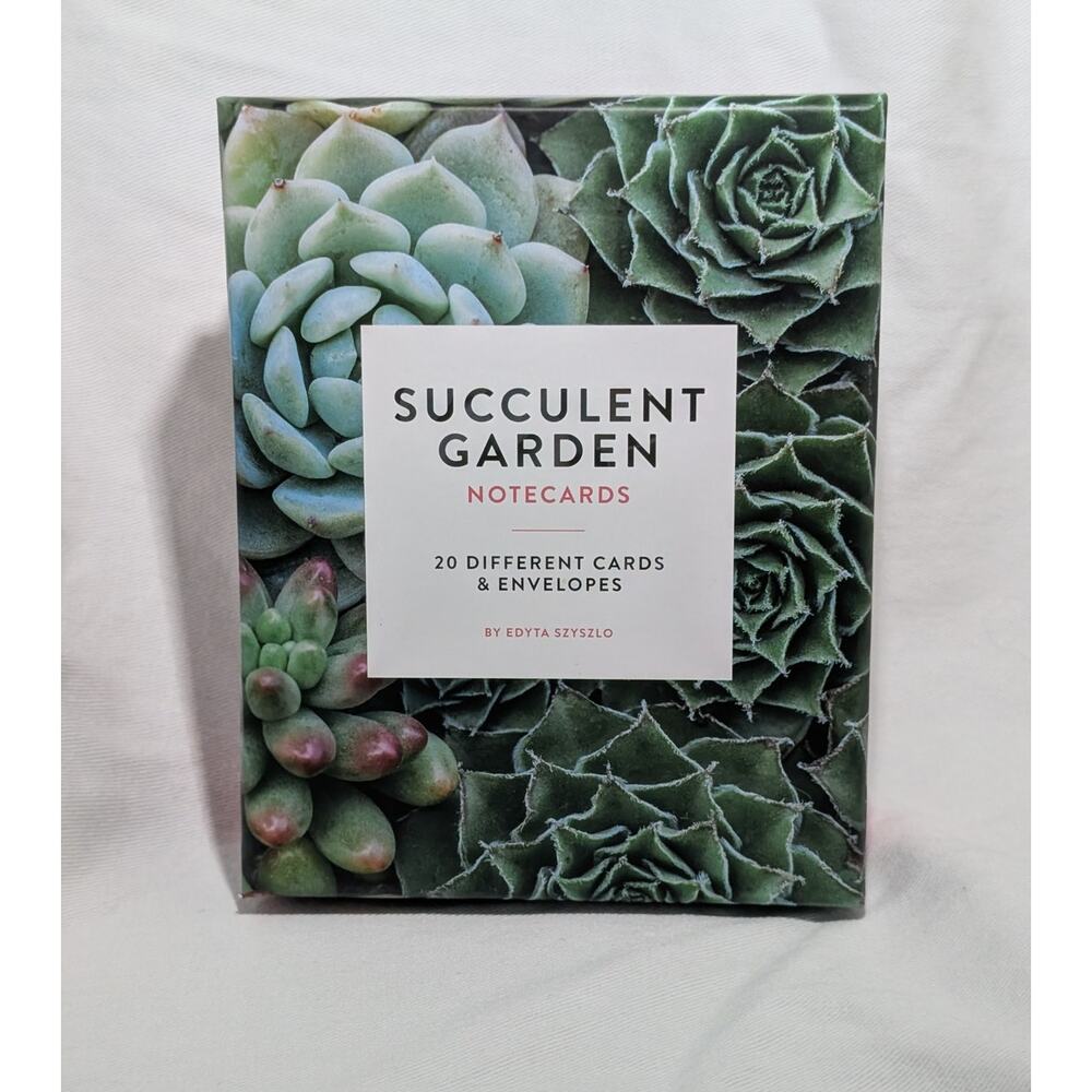 Succulent Garden Notecards by Edyta Szyszka